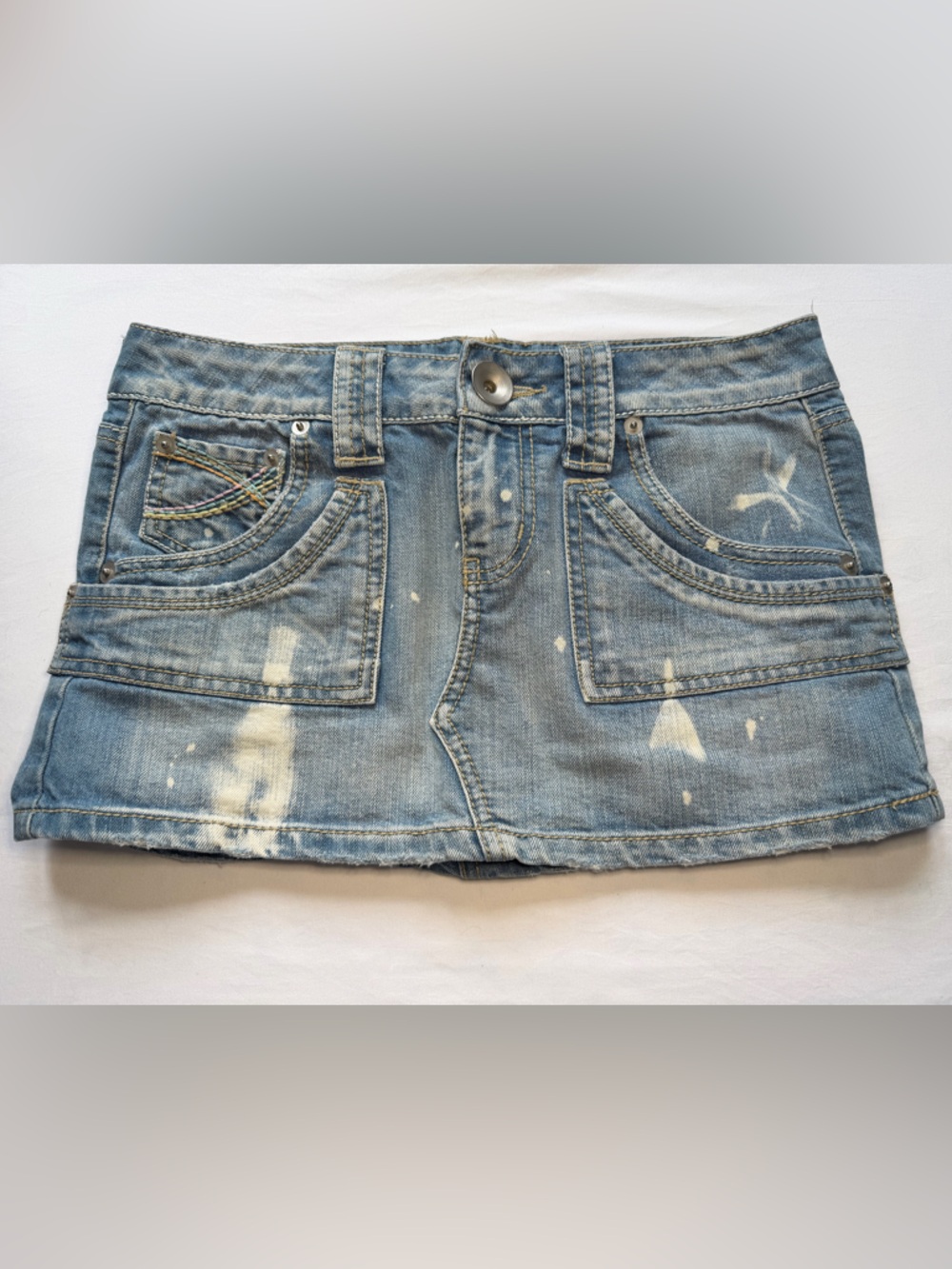 Low rise jean shorts